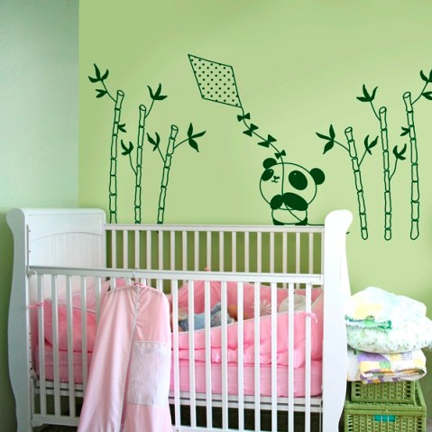 Vinilo Decorativo Infantil Oso Panda